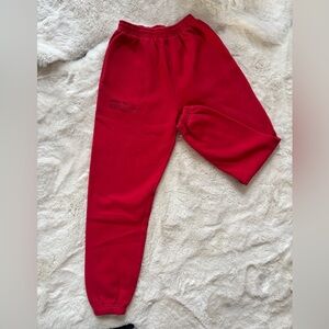 White Fox Sweatpants Red